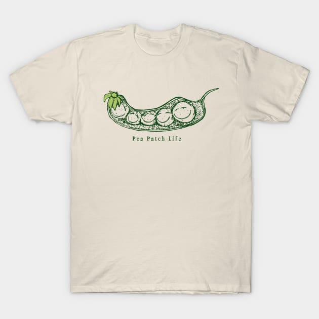 Pea Patch Life Allotment Community Gardeners Gardening Pea Pod T-Shirt by Pine Hill Goods